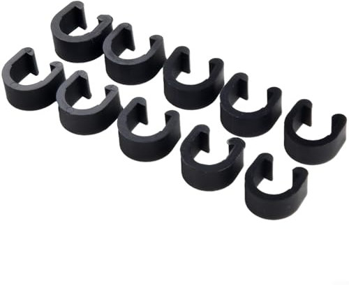 10 Stück Fahrrad-Kabel-C-Clips für Bremsschlauch-Befestigung und Schutz, Kunststoff-C-Schnallen, Werkzeugzubehör