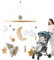 Wrohto Baby Mobile Fürs Kinderbett, Babybett Zimmerdeko Hängespielzeug, Musik-Mobile Mit Tragbarer Aufhängung Für Und Mädchen Dekoration An Kinderwagen Und Wiegen 0-3 Jahre