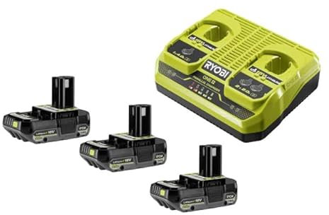 Ryobi ONE+ Dual Port Parallel Charger Kit (3x 2.0Ah Battery) 18V RC18240-320