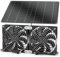 Ventilateur Solaire Pour Serre, CJBIN 15W Ventilateur Solaire Exterieur, Kit de Panneau Solaire avec 2 Solaire Ventilateurs Solaires pour Petits Poulaillers,Serres,Abris de Jardin,Maisons pour Animaux