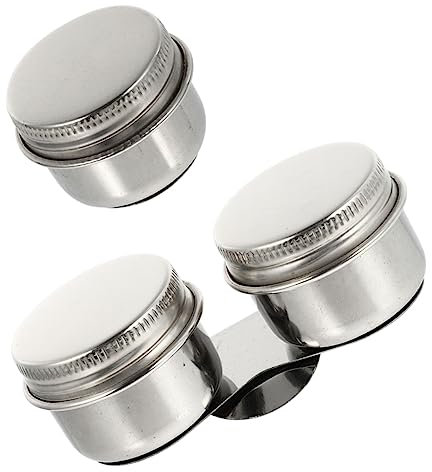 Gadpiparty 2 Ensembles Pot De Lavage pour Pinceaux Inoxydable De Récipients Pratiques pour Peinture À Huile Compatible avec Solvants Nettoyants Design Compact 2 Pièces * 2