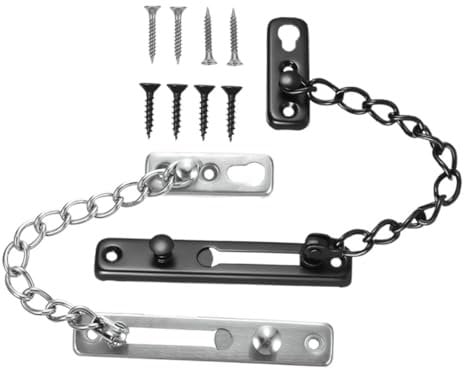 Tofficu 2stücke Türkettenschloss Aus Edelstahl Für Innentüren Kettenschlösser Als Haustürsicherung Türsicherheitskette Für Vordertüren Und Fenster