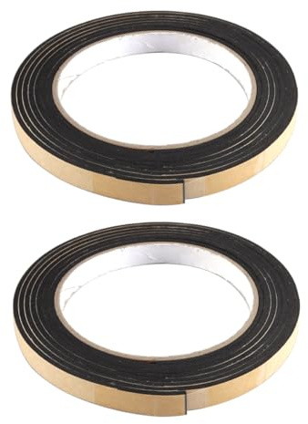 Alide 2 st. sidotejp pingissportskyddsband stötsäkert svamprackettillbehör för bordtennis/pingispaddel (2 m x 1 cm)