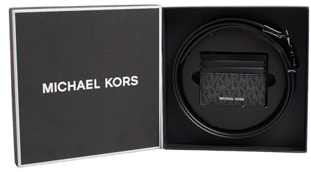 Michael Kors Coffret cadeau pour homme : ceinture et porte-cartes avec logo 36S4LGFY6B