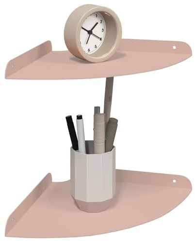 vidaXL Schwebendes Regal mit Regal 2 pcs Rosa 24 x 24 x 2 cm, Wohnzimmer, minimalistisches Design, schwebendes Regal, platzsparend, Moderne Wandmontage für Deine Deko