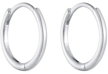Daesar Creolen Gold 375 585 750 Echtgold, Ohrringe Damen Hoop 6MM 7MM 8MM 9MM Hochzeit Creolen Ohrringe Allergiefrei für Frauen