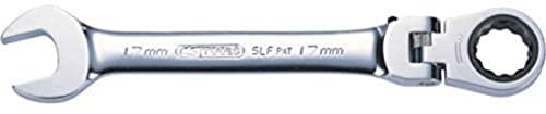 Ks Tools 503.4810 - Clé mixte à cliquet à tête inclinable à verrouillage - Gamme GEARplus® - 10 mm - En chrome Vanadium - Finition Satinée
