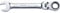 Ks Tools 503.4810 - Clé mixte à cliquet à tête inclinable à verrouillage - Gamme GEARplus® - 10 mm - En chrome Vanadium - Finition Satinée