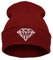 4sold Beanie Mütze Hat Mütze Bad Hair Day Fuckin Problems Comme des Fuckdown.Hit Neu 200 Models (Diamant dunkel rot-weiß)