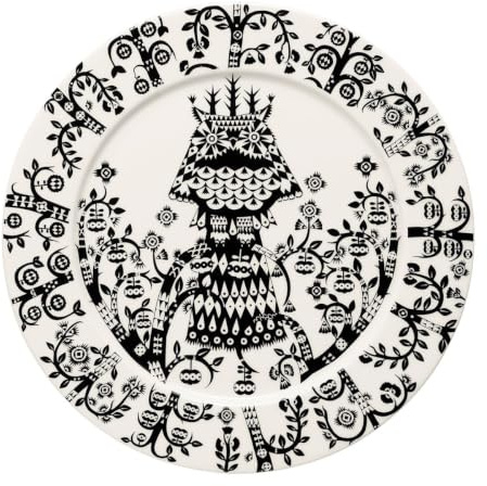 Iittala Taika White/Black Dinner Plate - 10-1/2