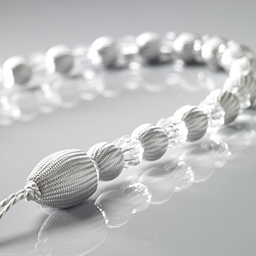 Alan Symonds Earle Beaded Rope Curtain Tie Back, Silver