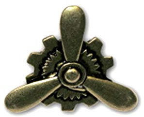 Forum Steampunk Bronze Propeller Costume Ring One Size