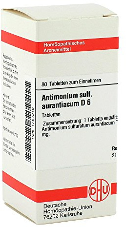 DHU Antimonium sulfuratum aurantiacum D6 Tabletten, 80 St. Tabletten