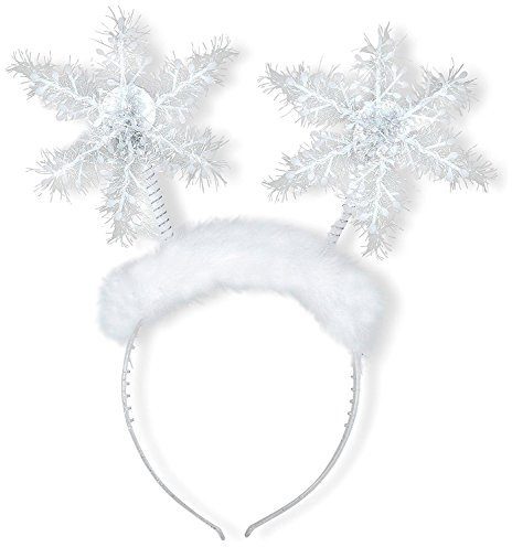 W WIDMANN MILANO Party Fashion 05680 - Haarreif mit Schneeflocken, Accessoire, Haarschmuck, Kopfschmuck, Schneekönigin, Weihnachten, Karneval, Fasching, Mottoparty
