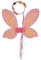 KarnevalsTeufel.de Elfen-Set, Haarreif und Flügel, in 2 erhältlich, Elben, Fee (Rosa)