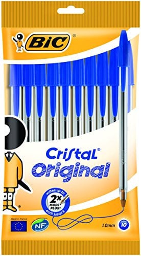 BIC Kugelschreiber Cristal Medium, 1 mm, Beutel, blau 10 Stück