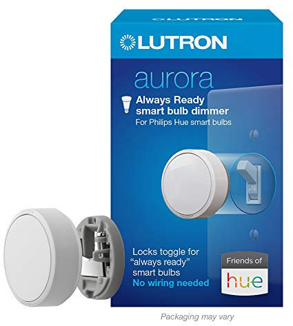 Lutron Z3-1BRL-WH-L0 Aurora Smart Bulb Dimmer, 1 Pack, White