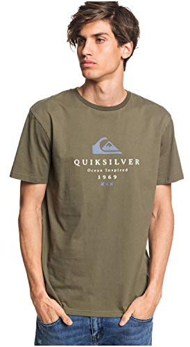 Quiksilver Mens First Fire T-Shirt, Green, XL EU