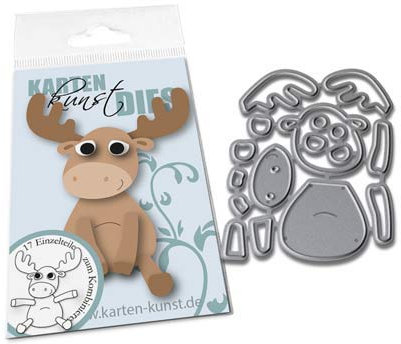 Karten-Kunst Stanzschablone kk-D124 Stanze Mini Reindeer Rentier Niedlich Schneideschablone