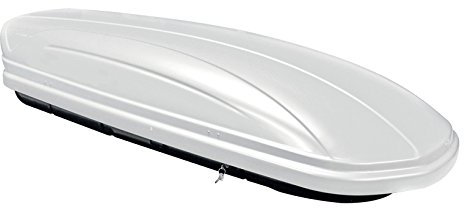Dachbox VDPMAA320 320 Liter abschließbar weiß + Dachträger VDP EVO Stahl kompatibel mit DS 3 3 Türer 2010-2019