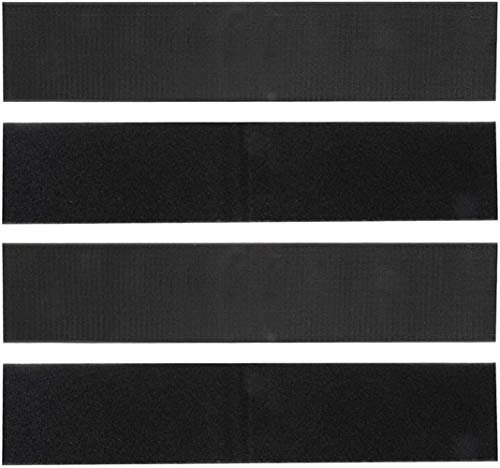 ihreesy 2 Paar Auto Nummernschild Aufkleber,Kfz Kennzeichenhalter Doppelseitig Wiederverwendbares Schwarz Klebeband Klettbaender, Vorne und Hinten 500mm x 100mm für Fahrzeughalter