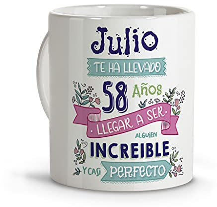 LolaPix Taza cumpleaños. Tazas Personalizadas. Tazas Desayuno Originales. Varios diseños. Capacidad 330ml. CUMPLEAÑOS INCREIBLE