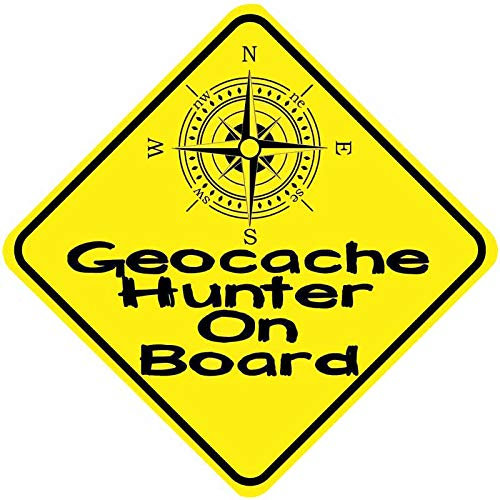 geo-versand Geocaching Autoaufkleber Geocacher on Board reflektierend 15x15 cm