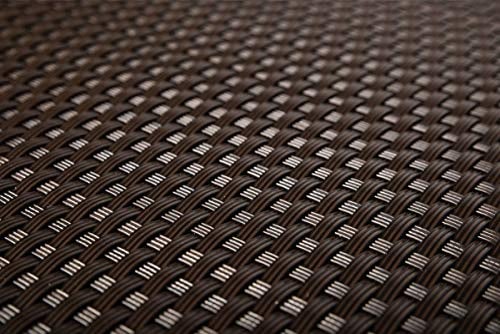 Sellon24 PE-Rattan Balkonverkleidung Balkonbespannung Sichtschutz Windschutz Matte für Balkon Terrasse Garten (17,99€/m2) (RD02 Dunkel Braun, 120)