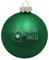Deitert Weihnachtskugel mit Wunschtext Gravur, Ø 8cm, personalisierte Christbaumkugel aus Glas (matt), Individueller Weihnachtsbaumschmuck Namen oder Spruch, Glocke-Motiv, grün