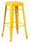 SKLUM Tabouret Haut en Acier LIX Jaune Fresia ↑76 cm