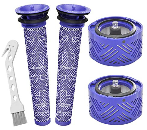 HoHumoca Waschbar Ersatzfilter für Staubsauger Dyson V6 Serie, Ersatz Vorfilter Postmotorfilter Kompatibel mit Dyson V6 Animal Absolute Motorhead, DY#965661-01, DY#966741-01