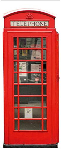 Wallario Memoboard aus Glas mit Motiv, Magnet-Tafel in 32 x 80 cm in Premium Qualität London Rote Telefonzelle