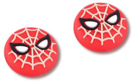 DLseego 2 Stück Joystick-Kappen für Switch/Switch Lite/OLED, Weiche Silikon-Stick Abdeckung Verschleißfest Wasserdicht, Analog-Stick-Kappen für Joy-Con-Controller, Spiderman-Modell