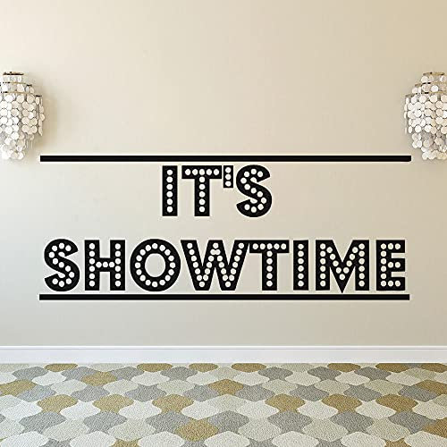 Kino-Design-Wand-Abziehbild-It ' s Showtime Vinyl Wand Poster, Spiel Zimmer Wand Kunst Wandbild Home-Theater-Dekoration57x22cm