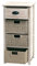 Mendler Kommode HWC-K84 mit Körben, Schrank Schubladenschrank, Holz 83x40x29cm - Natur, Körbe Hellbraun