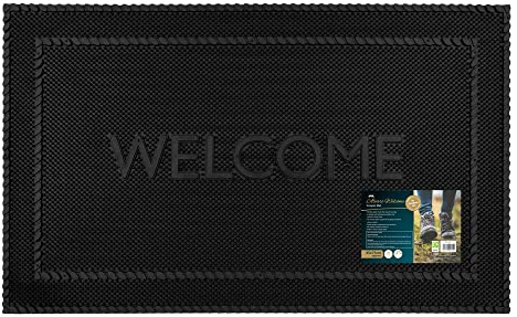 JVL Alvaro Welcome Scraper Rubber Pin Doormat, 45x75cm