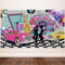 Party-Dekorationen im Stil der 50er Jahre, Rock-Party-Hintergrund, Party-Banner, Party-Dekorationen der 1950er Jahre, klassisches Hintergrund-Banner der 50er Jahre, 72,8 x 43,3 Zoll