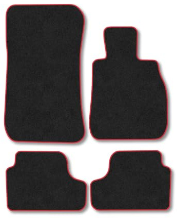 BMW 3 Series (2006-2010) [Convertible] Carpet Car Mats | Red Edge Trim Tailored Fit Floor Mats Full Coverage Protection Accessories Easy Clean Anti Slip Made in the UK