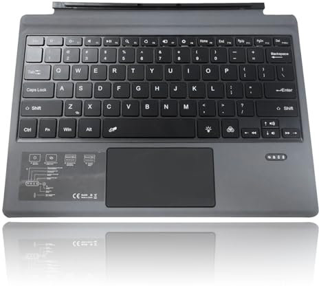 Dpofirs für Surfaces Go Type Cover, Tragbare Office Tastatur, Multifunktionaler Tastaturersatz mit Touchpad, Tastatur für Pro 7 7+ Pro6 Pro5 Pro4 Pro3