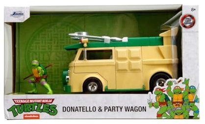 Jada Toys Ninja Turtles Party-Van (20 cm) mit Figur - Spielzeug-Auto der Teenage Mutant Ninja Turtles inkl. Sammelfigur von Donatello, für Fans und Kinder ab 8 Jahre