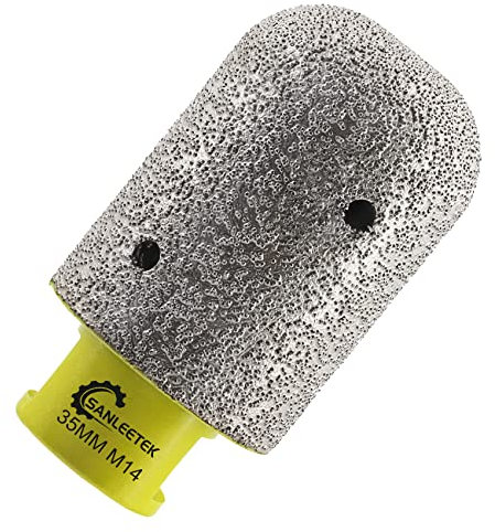 Fresa de Diamante 35mm Broca Azulejos para Agrandar y Forma a Agujeros Existentes en Azulejos Porcelana Cerámica Mármol Granito Piedra Artificial M14 Rosca SANLEETEK