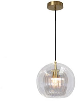 MAKIVI Lustre avec verre transparent, luminaire suspendu en verre soufflé à la main pour îlot de cuisine, salle à manger, bar, au-dessus de l'évier, nickel brossé Marriage