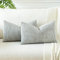 JOTOM 2er Set Cord Kissenbezüge Kissenhülle Dekorative Zierkissen Sofakissen Couchkissen Dekokissen Kissenbezug Deko Kissenhülle für Sofa Wohnzimmer 30x50cm Grau Grün
