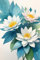 Diamond Painting Weiße Blume Malen Nach Zahlen Erwachsene, 5D Diamant Painting Bilder DIY Diamond Painting Erwachsene Kinder Stickerei Kreuzstich Set für Home Wand Deko Wohnzimmer Gifts, （50x70cm）,g10