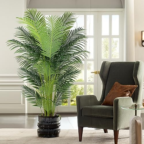 YEPDIN 185 cm künstliche Tropische Palme mit 24 abnehmbaren Blättern – große Kunstpflanze für drinnen und draußen, Seiden-Einzugsgeschenk, K185