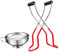 MAGICLULU 1set Canning Tongs Anti-Scald Non-Slip Jar Lifters with Coated Handles for Safe Lifting of Glass Jars and Cans Includes Funnel for Kitchen Use