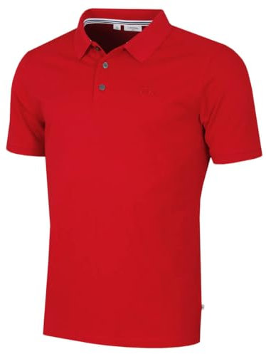 Calvin Klein Mens Campus Coastal Polo Shirt - Red - S