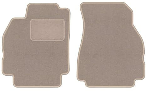 Velours-Fußmatten vorne passend für Renault Megane II CC 2003-2010, Beige | passend für Coupé/Cabrio; Velours-Teppich (Polypropylen), ca. 6,5 mm; rutschfest, Universal-Befestigungen