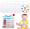 Kiuiom Weiß Lätzchen Bemalen Babyparty, Lätzchen Weiß Doppelseitiges, Lätzchen zum Bemalen, 6PCS Weiße Lätzchen zum Malen mit 8 Textilstifte Sabberlätzchen Baby Baby Halstuch für Babyshower Party