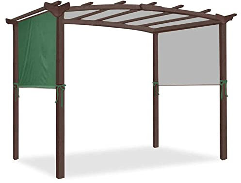 Copertura universale di ricambio per pergola, impermeabile, copertura superiore per pergola, verde (dimensioni: 5,4 x 2,5 m)